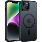 FNTCASE für iPhone 13 iPhone 14 Handyhülle: Magnetisches Laden, stoßfeste Magsafe-Unterstützung – Frosted Oil Spray Touch